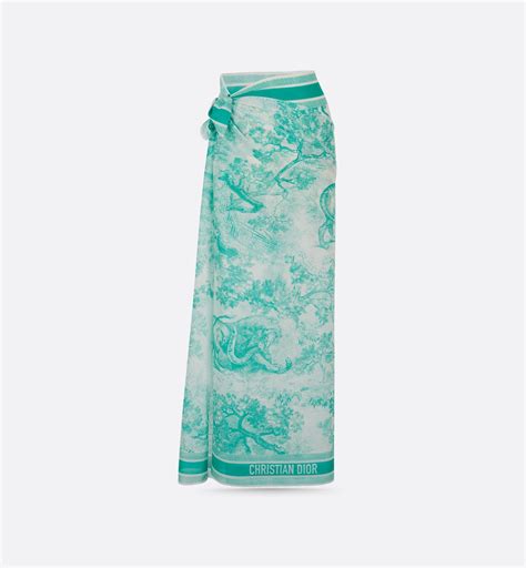 dior sarong|Dior Toile de Jouy Tropicalia Sarong Blue Cotton.